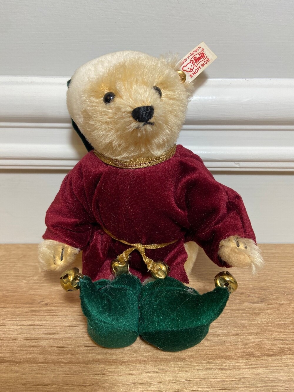 Steiff 670572 Limited Edition Santa's Elf 20cm Collectible Teddy Bear